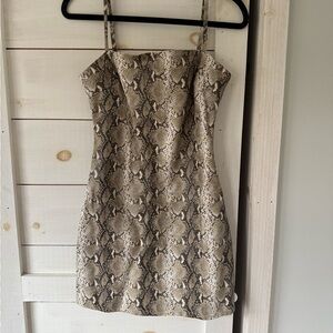 TIGER MIST SNAKESKIN MINI DRESS